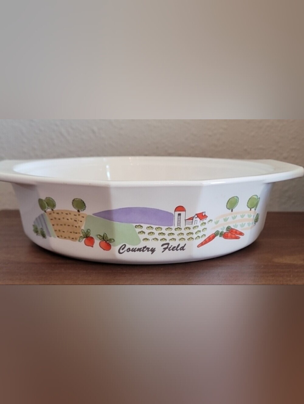 Vintage Mikasa Fire & Ice Country Field Baking Dish AA007 Japan Casserole